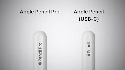 Apple Pencil Pro and Apple Pencil (USB-C)