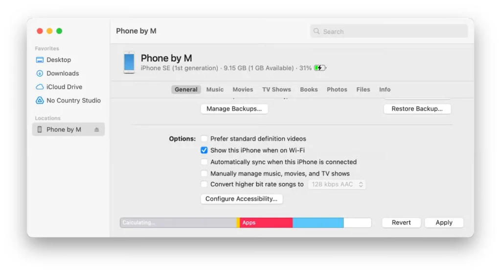 backup iPhone to Mac wirelessly