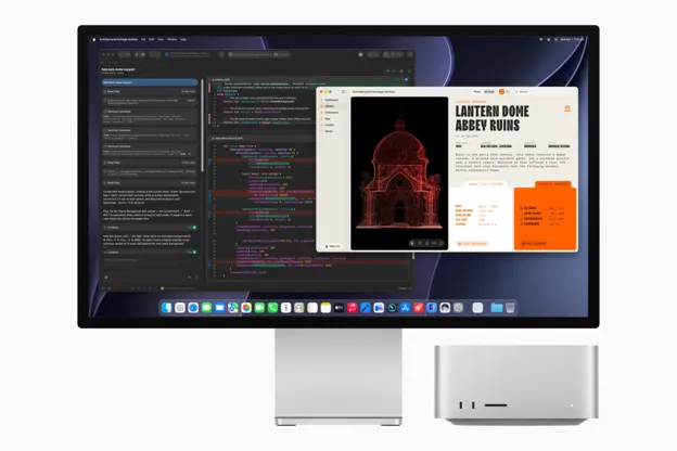 New Mac Studio, the most powerful Mac ever, featuring M5 Max and M5 Ultra.